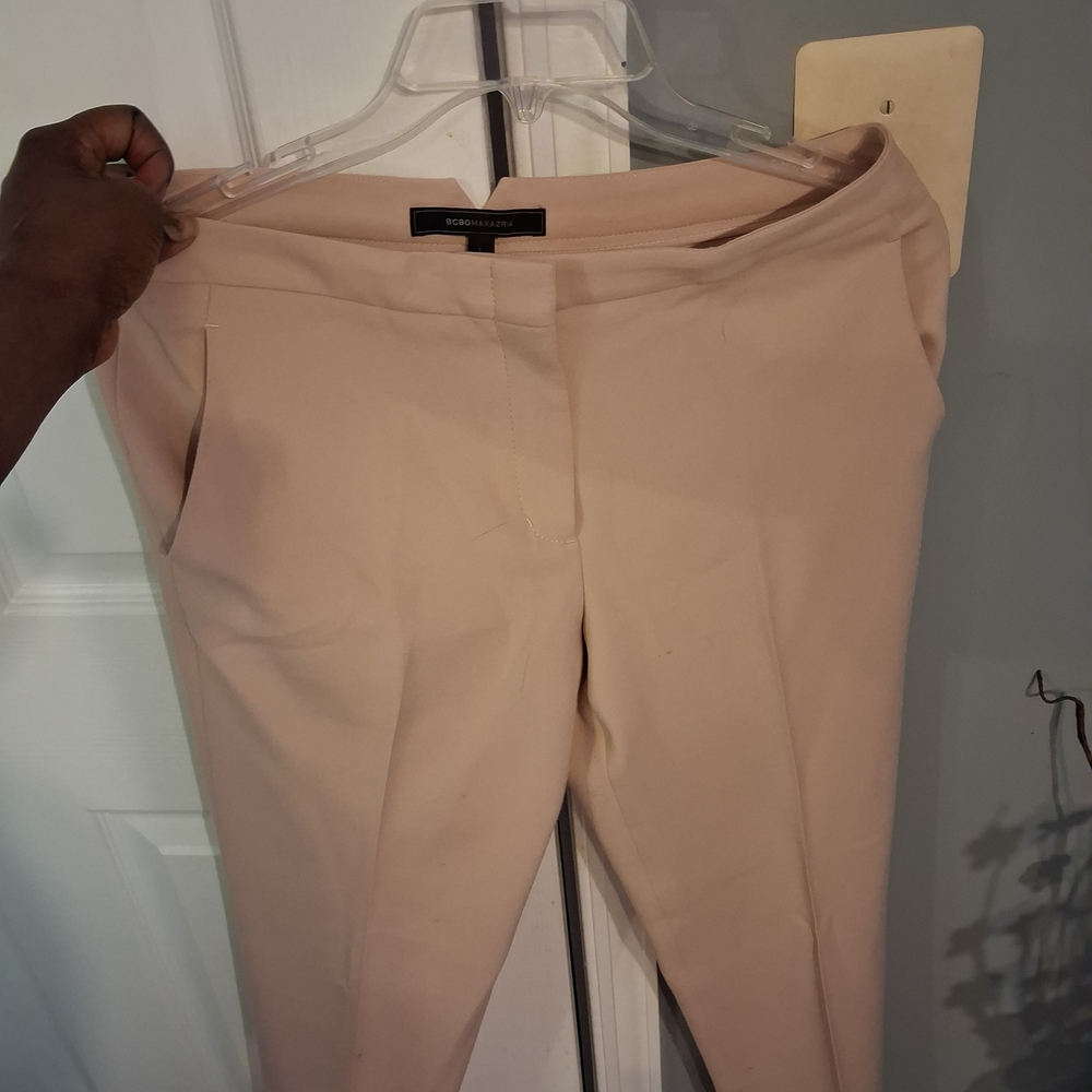 BCBGMaxAzria Women's Skinny Pants in Beige